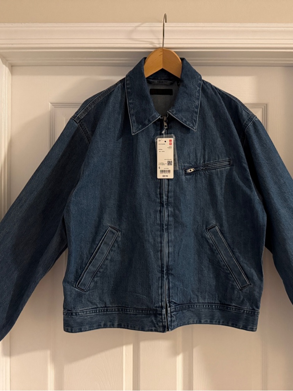 Unisex Zip-Up Blouson Jacket | Denim - Picture 2 of 9